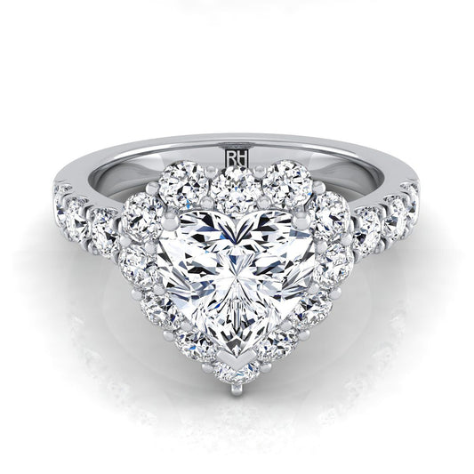 The Alannah Select Halo Engagement Ring with Lab Diamond in Platinum - view 1