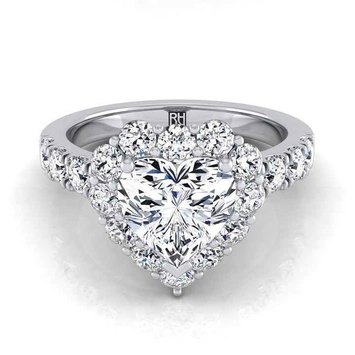 The Alannah Select Halo Engagement Ring with Lab Diamond in Platinum - view 1