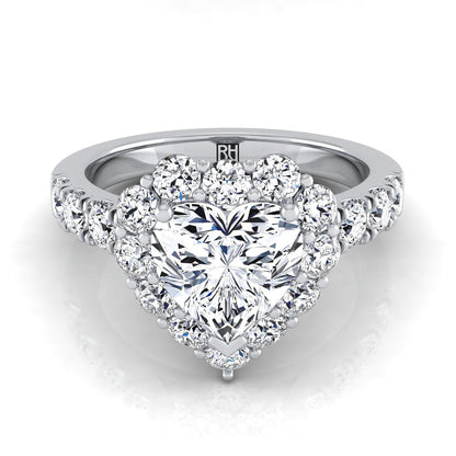The Alannah Select Halo Engagement Ring with Lab Diamond in 18K White Gold - view 1
