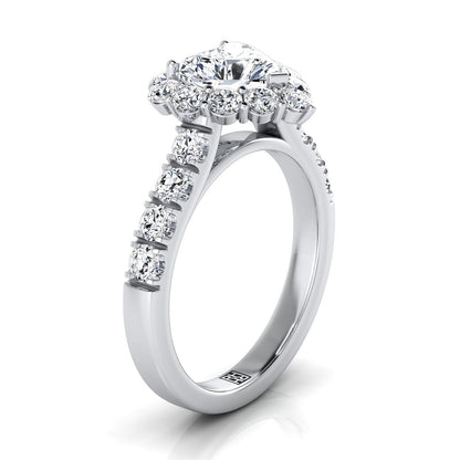 The Alannah Select Halo Engagement Ring with Lab Diamond in Platinum - view 2