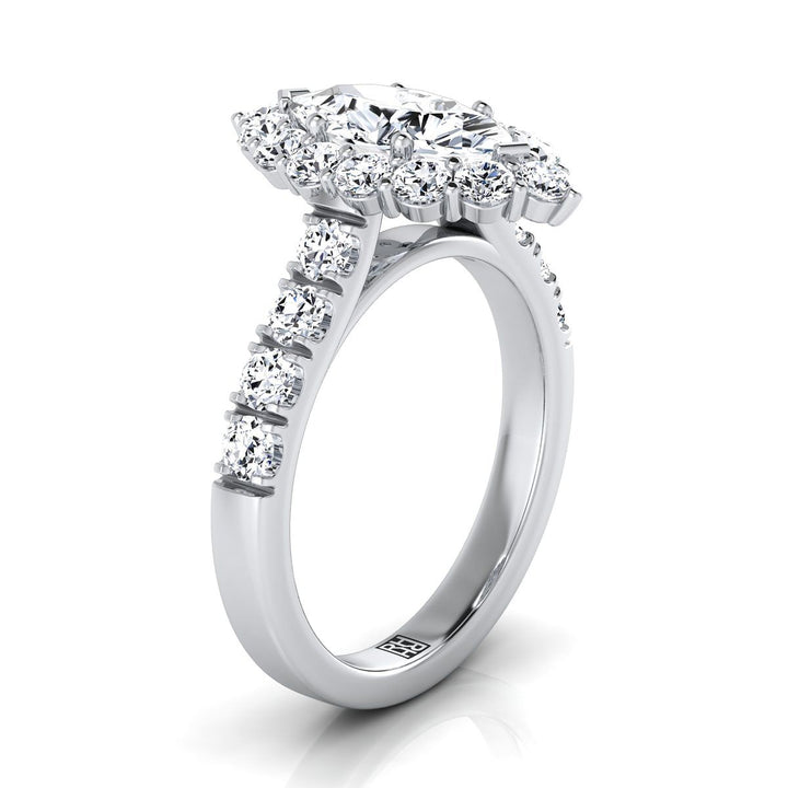The Alannah Select Halo Engagement Ring with Lab Diamond in Platinum - view 2