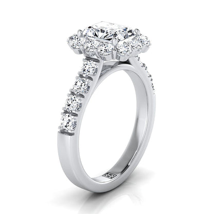 The Alannah Select Halo Engagement Ring with Lab Diamond in Platinum - view 2