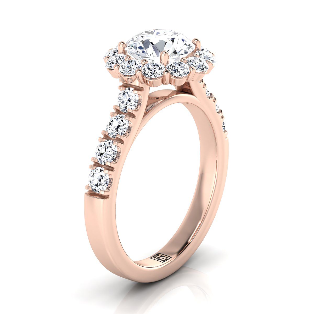 Select Halo styling on The Alannah round engagement ring setting | RockHer