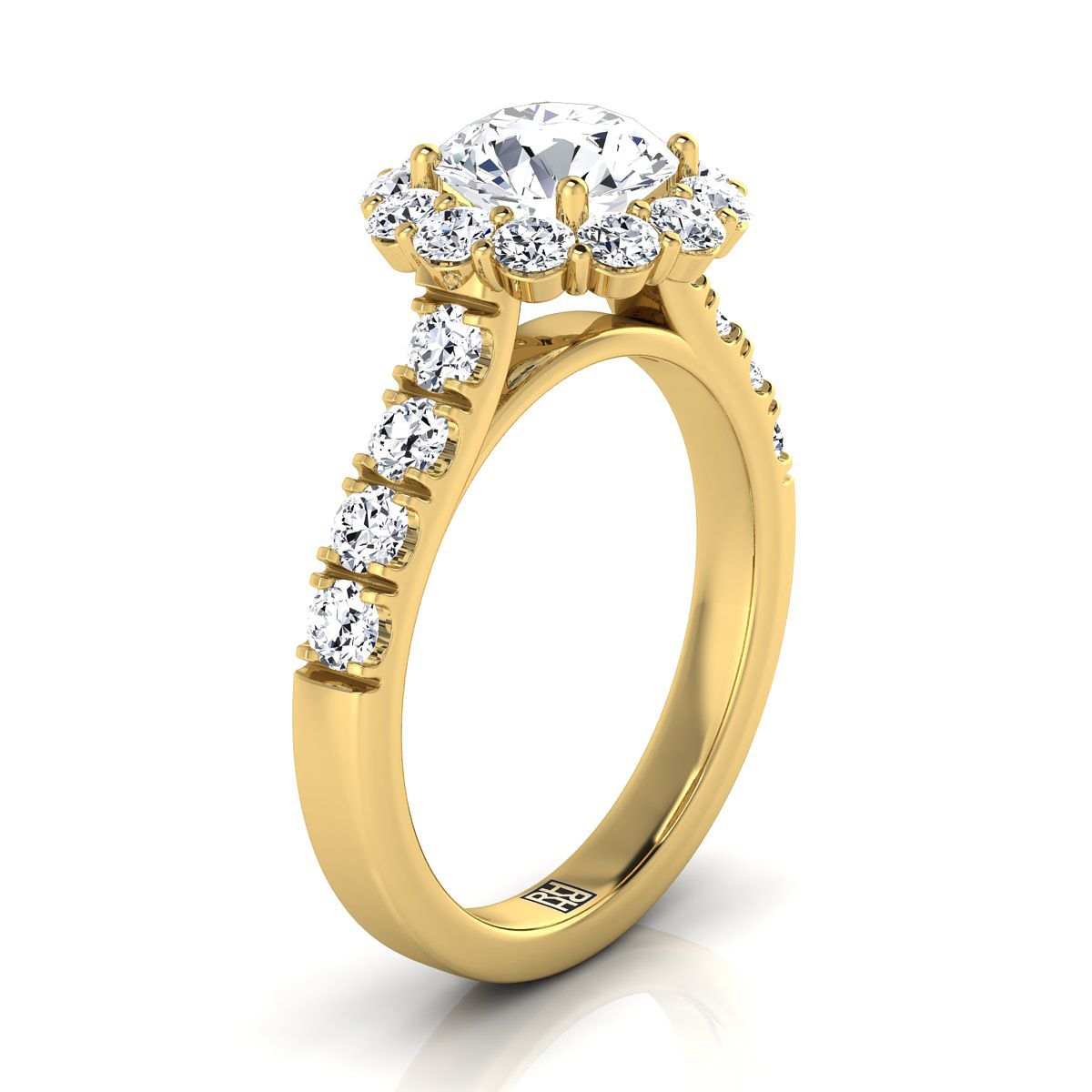 Made to order: The Alannah round engagement ring setting in 18K Yellow Gold | RockHer