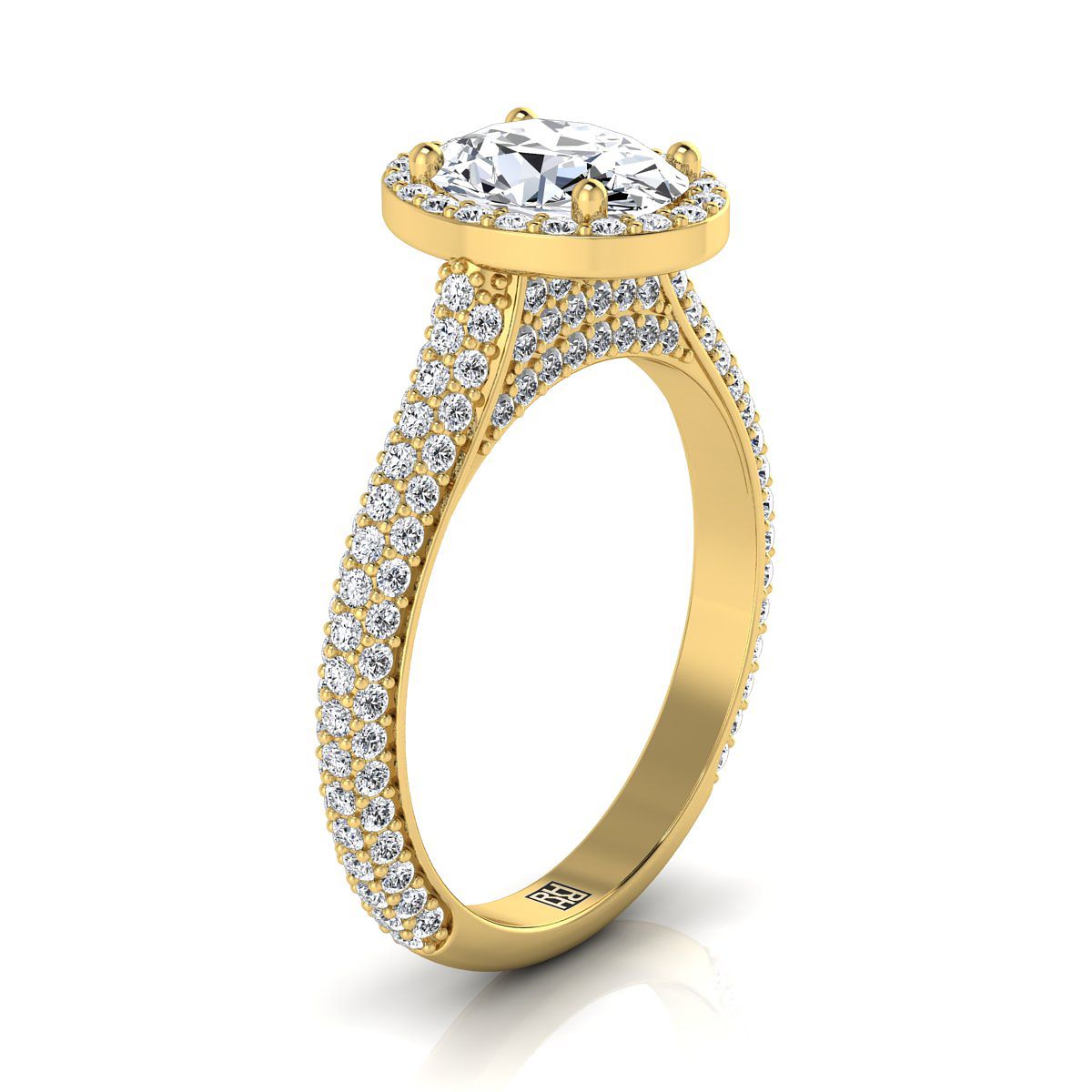 Made to order: The Ella oval engagement ring setting in 18K Yellow Gold | RockHer