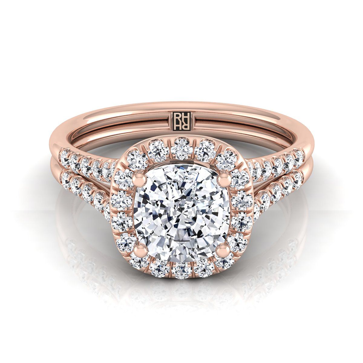 The Toni cushion engagement ring setting in 14K Rose Gold | RockHer