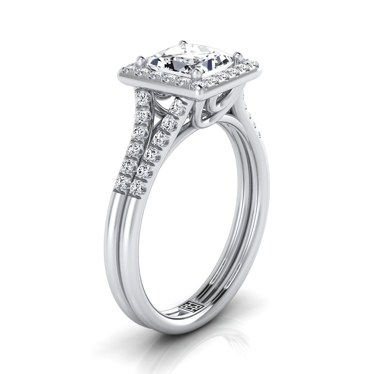 Select Halo styling on The Toni princess engagement ring setting | RockHer