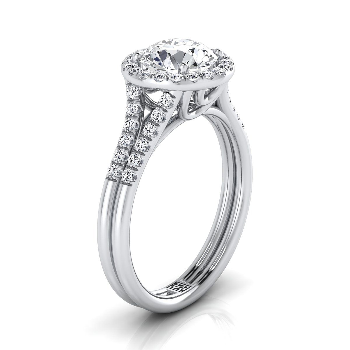 RockHer atelier photo of The Toni round engagement ring setting in Platinum