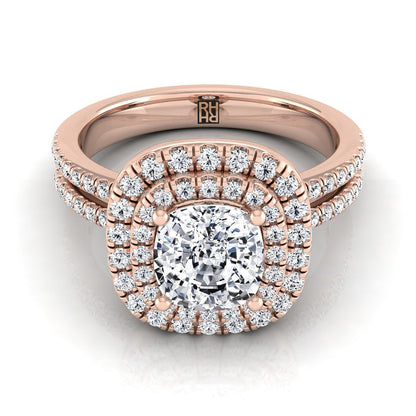 The Maria Select Halo Engagement Ring with Lab Diamond in 14K Rose Gold - view 1