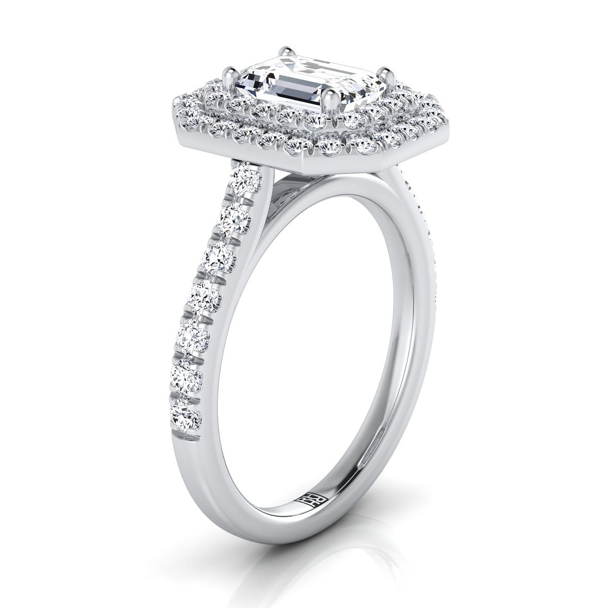 Made to order: The Whitney emerald engagement ring setting in Platinum | RockHer