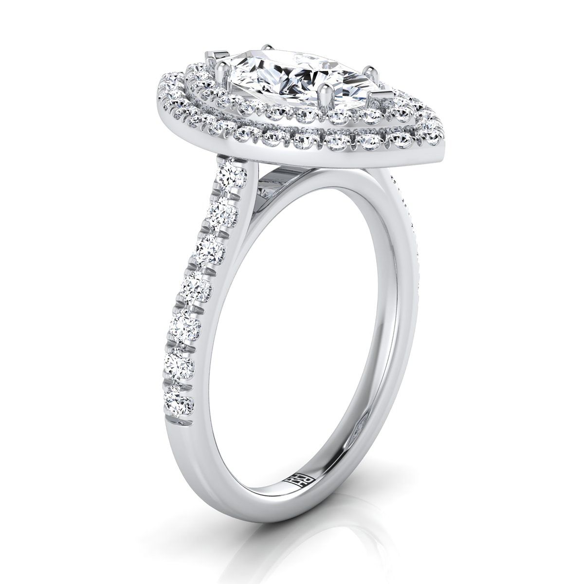 Made to order: The Whitney marquise engagement ring setting in 18K White Gold | RockHer