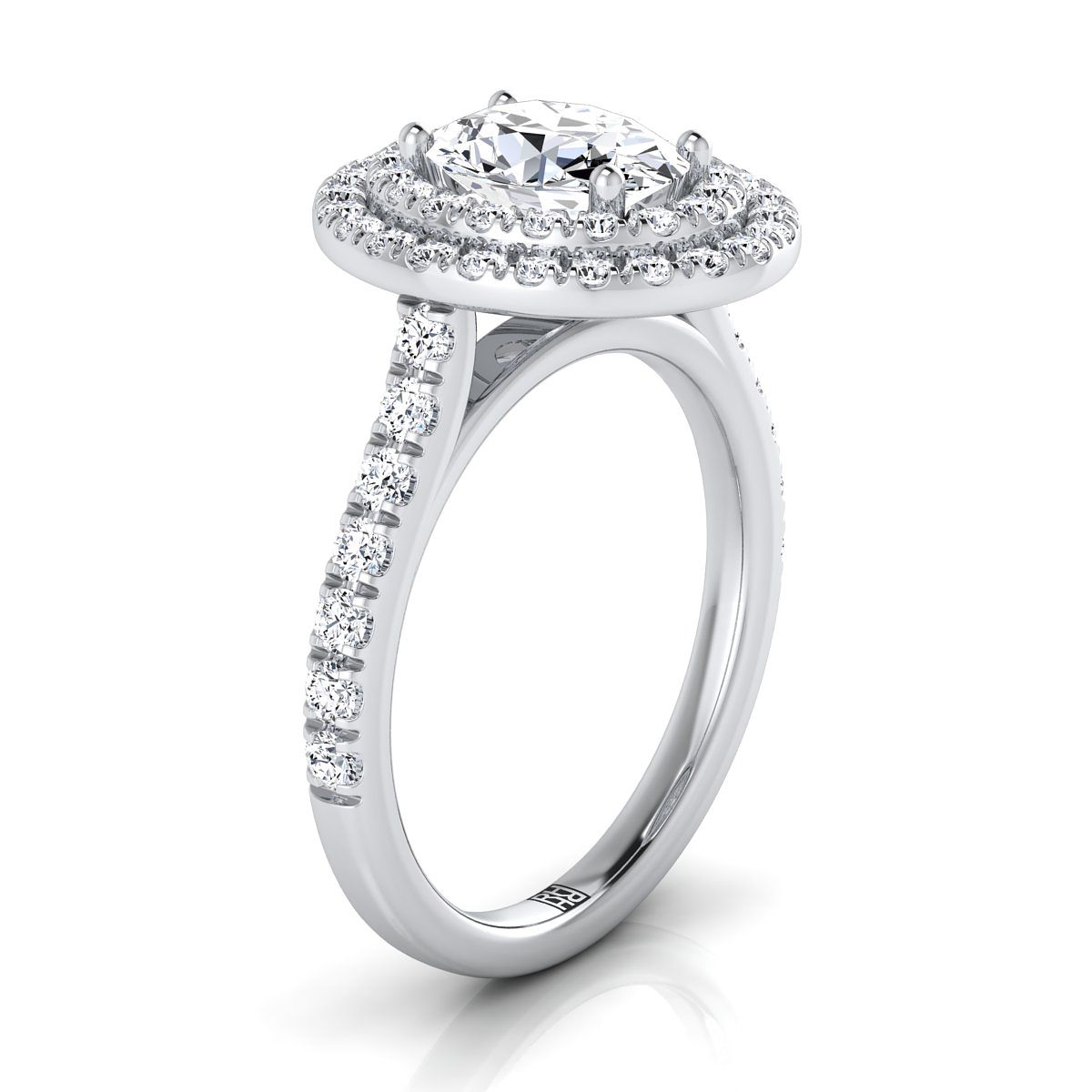Made to order: The Whitney oval engagement ring setting in 18K White Gold | RockHer