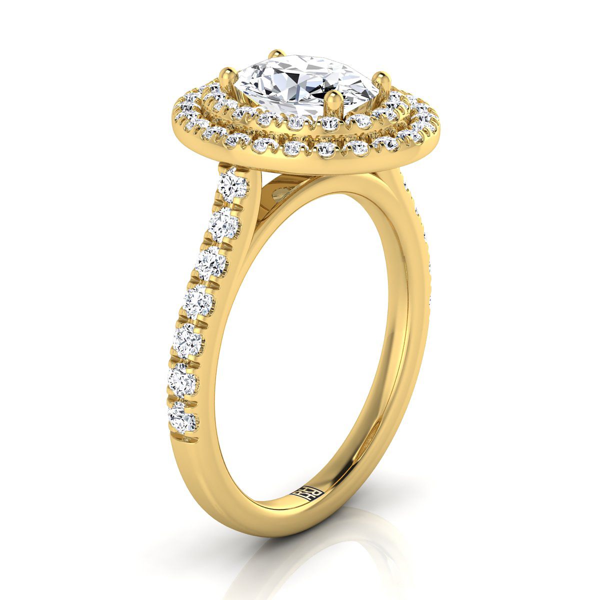 Made to order: The Whitney oval engagement ring setting in 18K Yellow Gold | RockHer