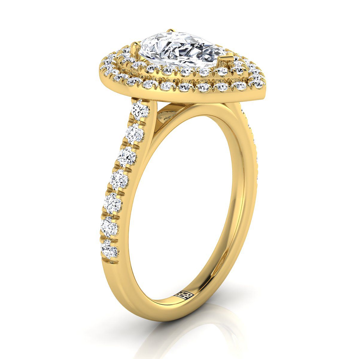 Made to order: The Whitney pear engagement ring setting in 18K Yellow Gold | RockHer