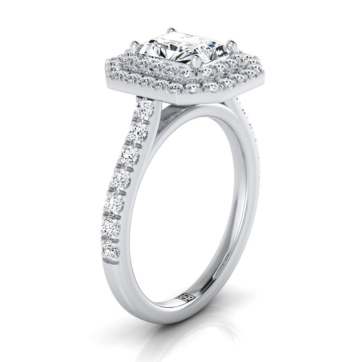 The Whitney Select Halo Engagement Ring with Lab Diamond in Platinum - view 2