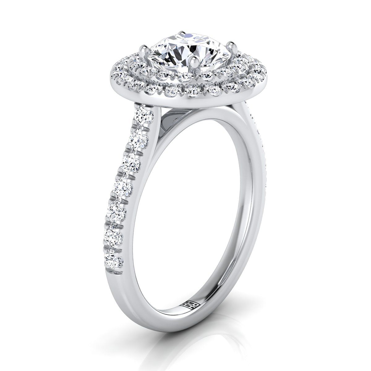 Made to order: The Whitney round engagement ring setting in Platinum | RockHer