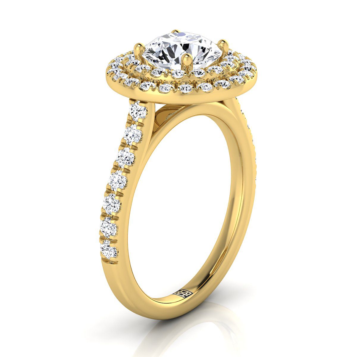 Made to order: The Whitney round engagement ring setting in 18K Yellow Gold | RockHer