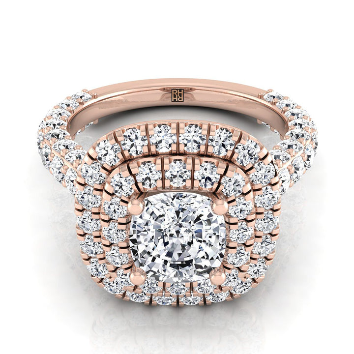 The Dinah Select Halo Engagement Ring with Lab Diamond in 14K Rose Gold - view 1