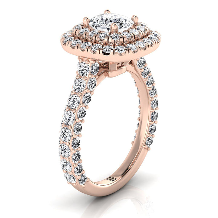 The Dinah Select Halo Engagement Ring with Lab Diamond in 14K Rose Gold - view 2