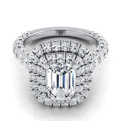 The Dinah Select Halo Engagement Ring with Lab Diamond in Platinum - view 1