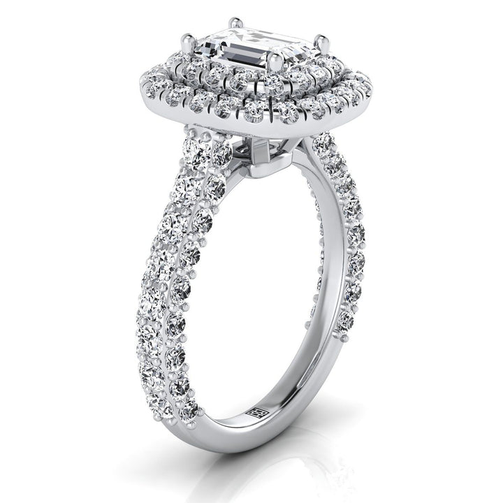 The Dinah Select Halo Engagement Ring with Lab Diamond in Platinum - view 2