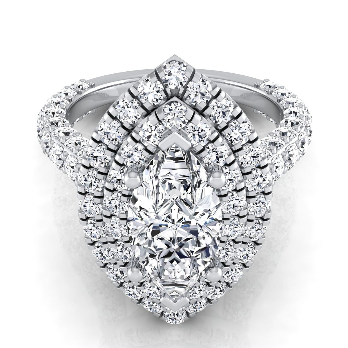 The Dinah marquise engagement ring setting in Platinum | RockHer