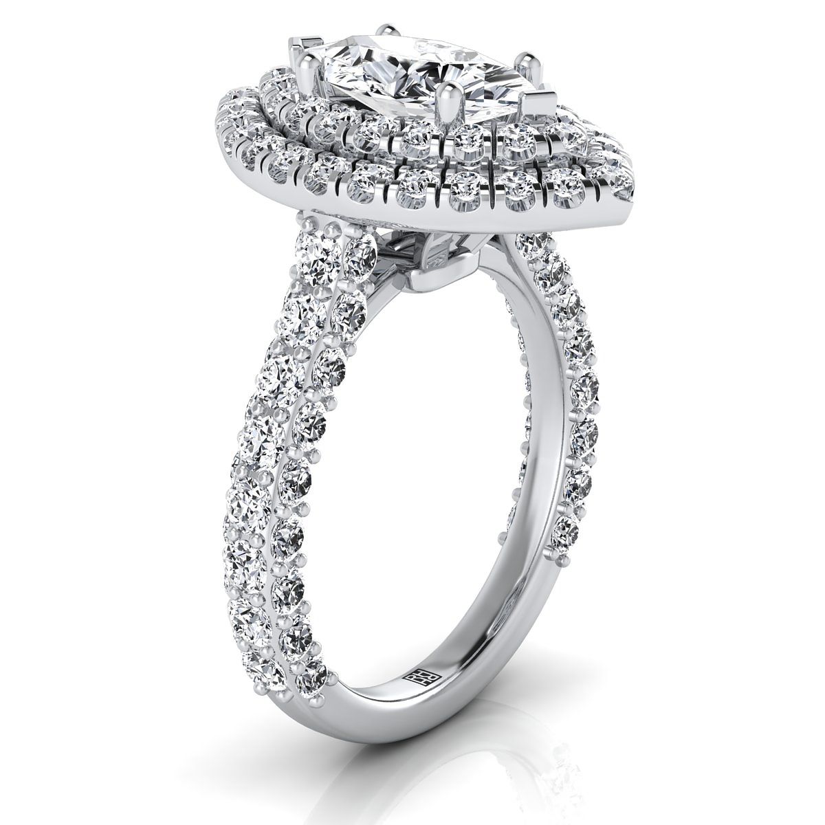 Select Double Halo styling on The Dinah marquise engagement ring setting | RockHer