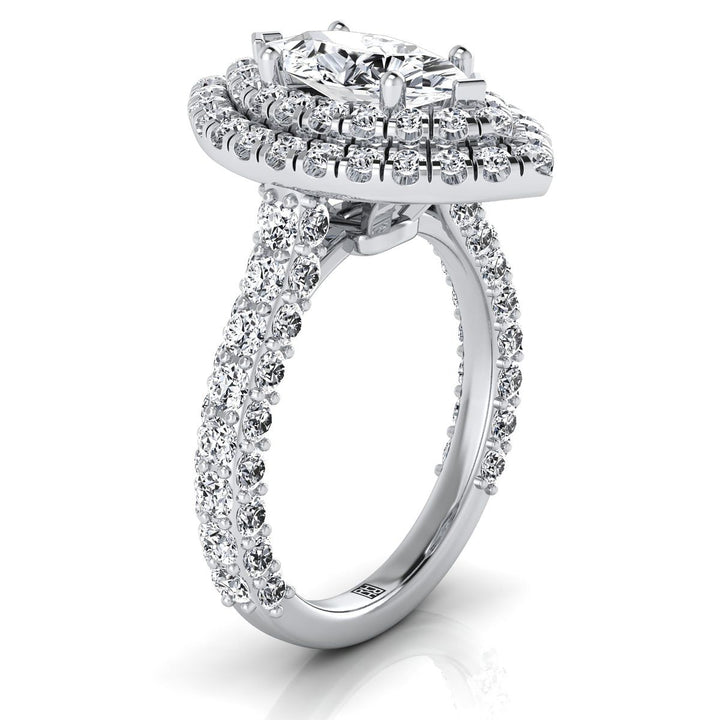 The Dinah Select Halo Engagement Ring with Lab Diamond in Platinum - view 2
