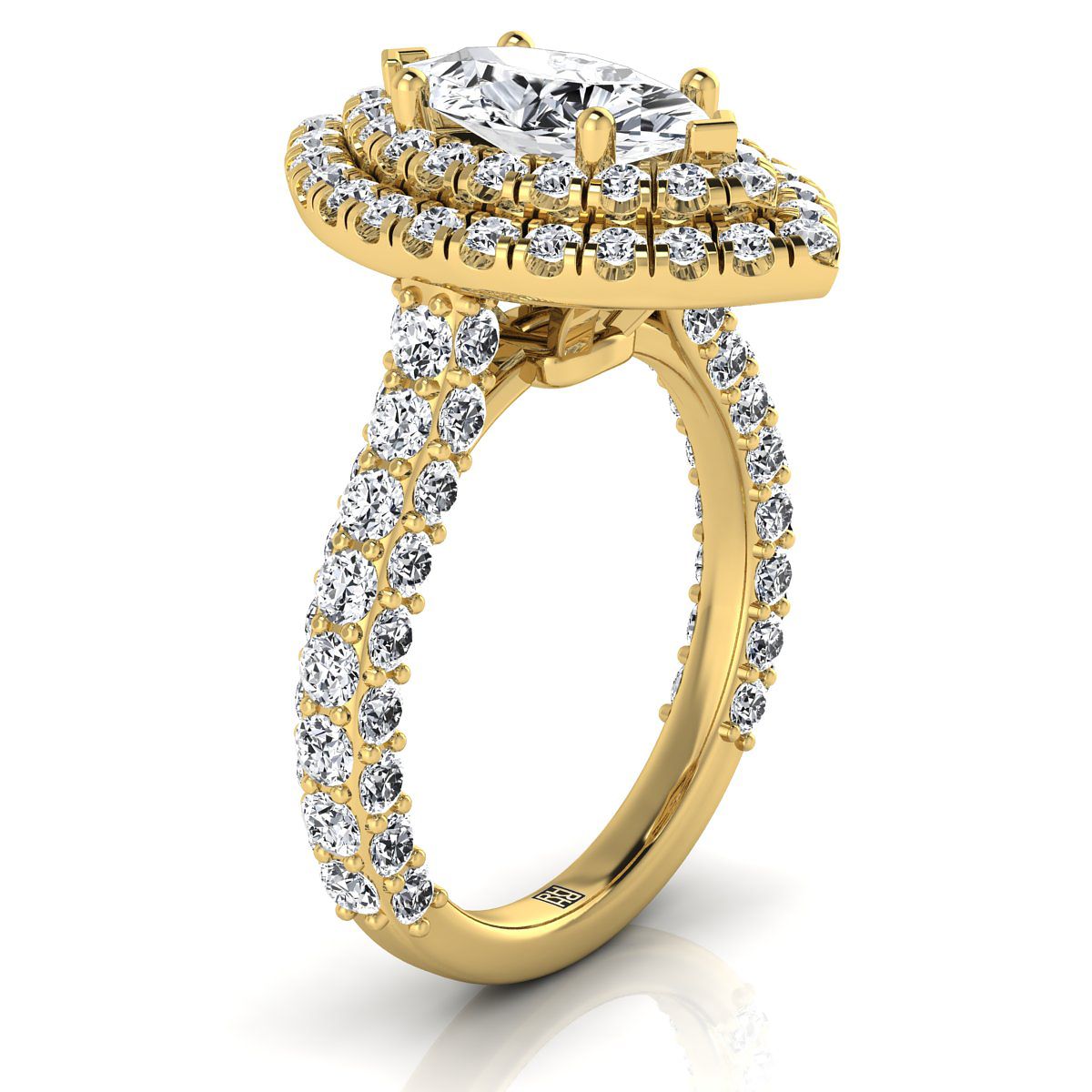 Select Double Halo styling on The Dinah marquise engagement ring setting | RockHer