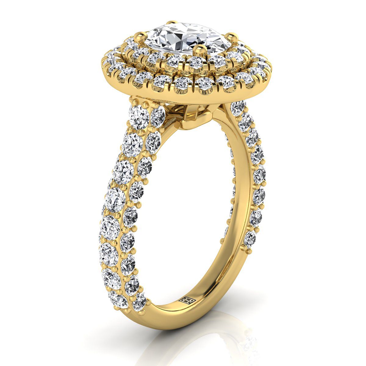 Made to order: The Dinah oval engagement ring setting in 18K Yellow Gold | RockHer