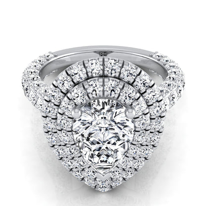 The Dinah Select Halo Engagement Ring with Lab Diamond in Platinum - view 1