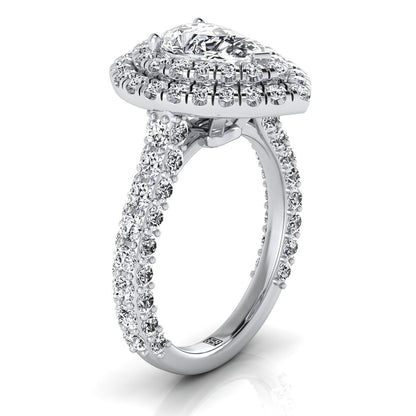 The Dinah Select Halo Engagement Ring with Lab Diamond in Platinum - view 2