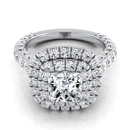 The Dinah Select Halo Engagement Ring with Lab Diamond in Platinum - view 1