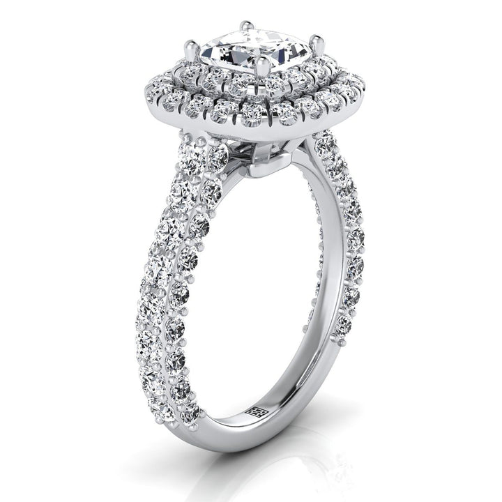 The Dinah Select Halo Engagement Ring with Lab Diamond in Platinum - view 2