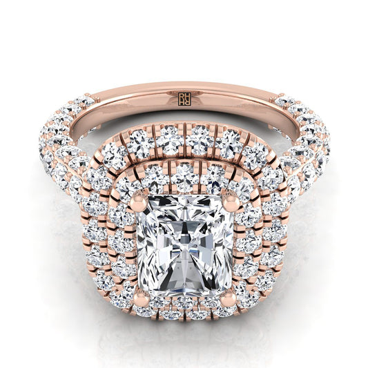 The Dinah Select Halo Engagement Ring with Lab Diamond in 14K Rose Gold - view 1