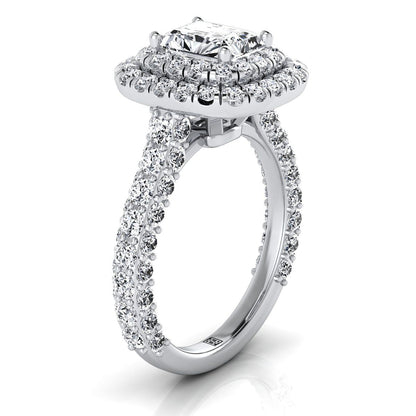 The Dinah Select Halo Engagement Ring with Lab Diamond in Platinum - view 2