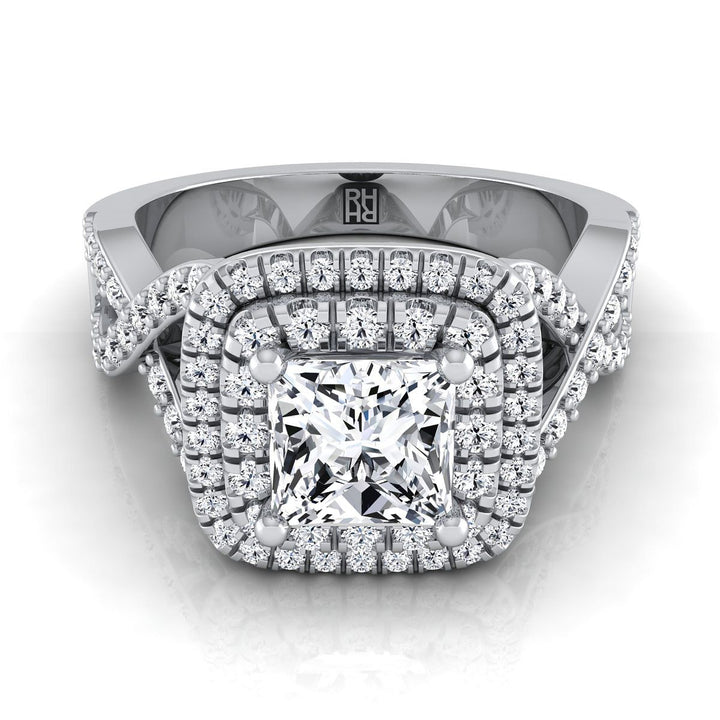 The Macy princess engagement ring setting in Platinum | RockHer