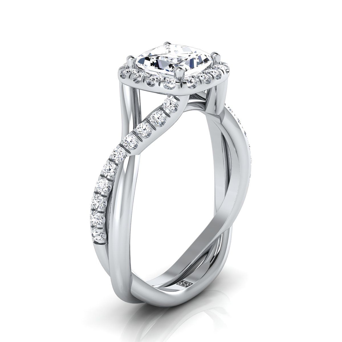 Select Halo styling on The Bell princess engagement ring setting | RockHer