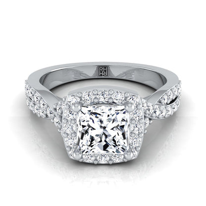 The Clementine princess engagement ring setting in Platinum | RockHer
