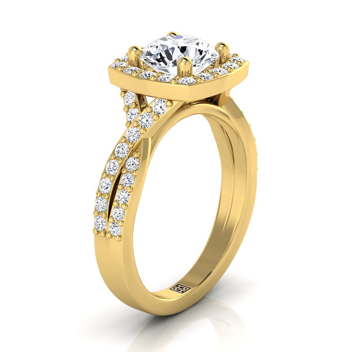 Select Halo styling on The Clementine round engagement ring setting | RockHer