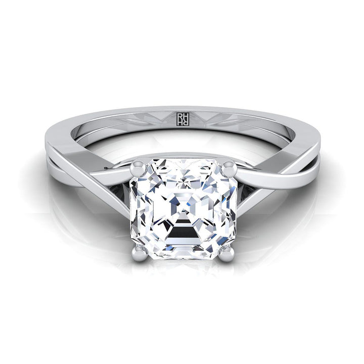 The Priscilla Select Solitaire Engagement Ring with Lab Diamond in Platinum - view 1