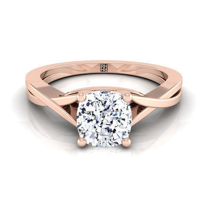The Priscilla Select Solitaire Engagement Ring with Lab Diamond in 14K Rose Gold - view 1