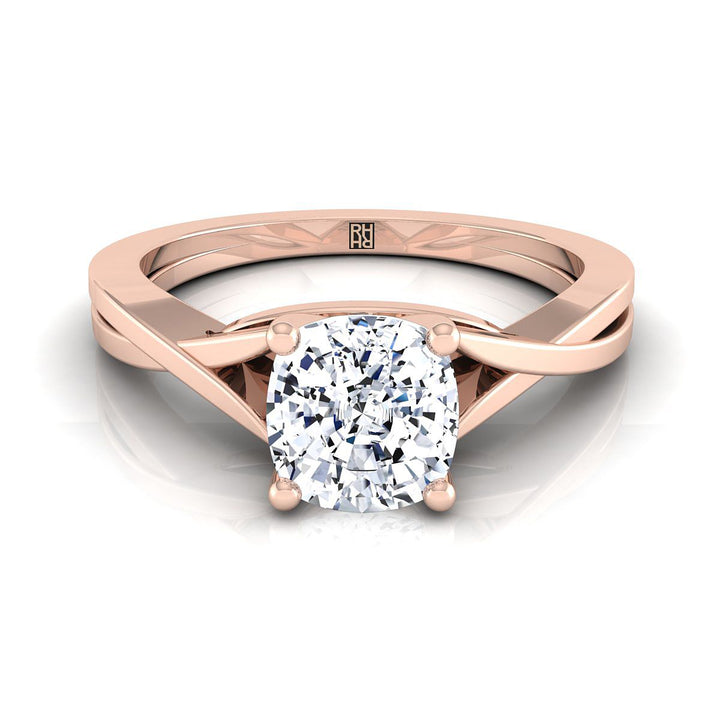 The Priscilla Select Solitaire Engagement Ring with Lab Diamond in 14K Rose Gold - view 1