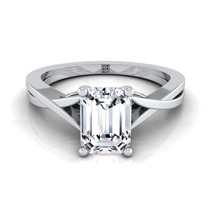 The Priscilla Select Solitaire Engagement Ring with Lab Diamond in Platinum - view 1