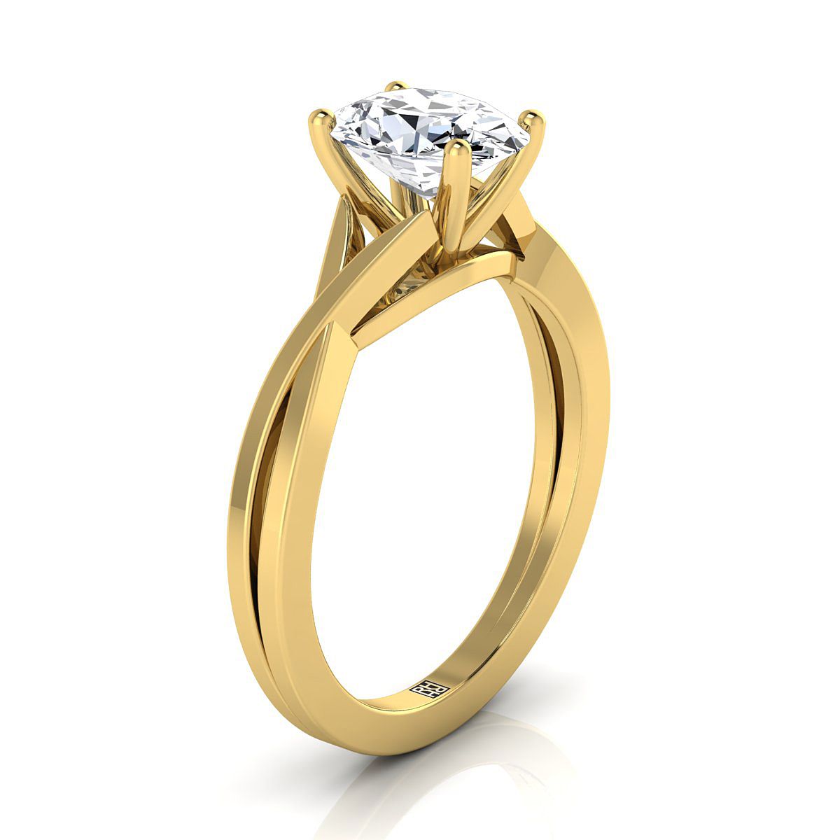 Select Solitaire styling on The Priscilla oval engagement ring setting | RockHer