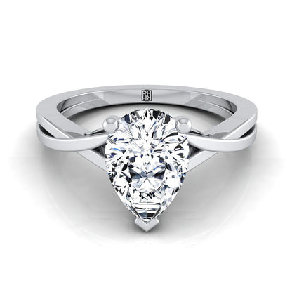The Priscilla Select Solitaire Engagement Ring with Lab Diamond in Platinum - view 1