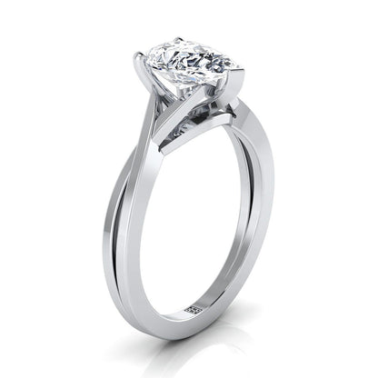The Priscilla Select Solitaire Engagement Ring with Lab Diamond in Platinum - view 2