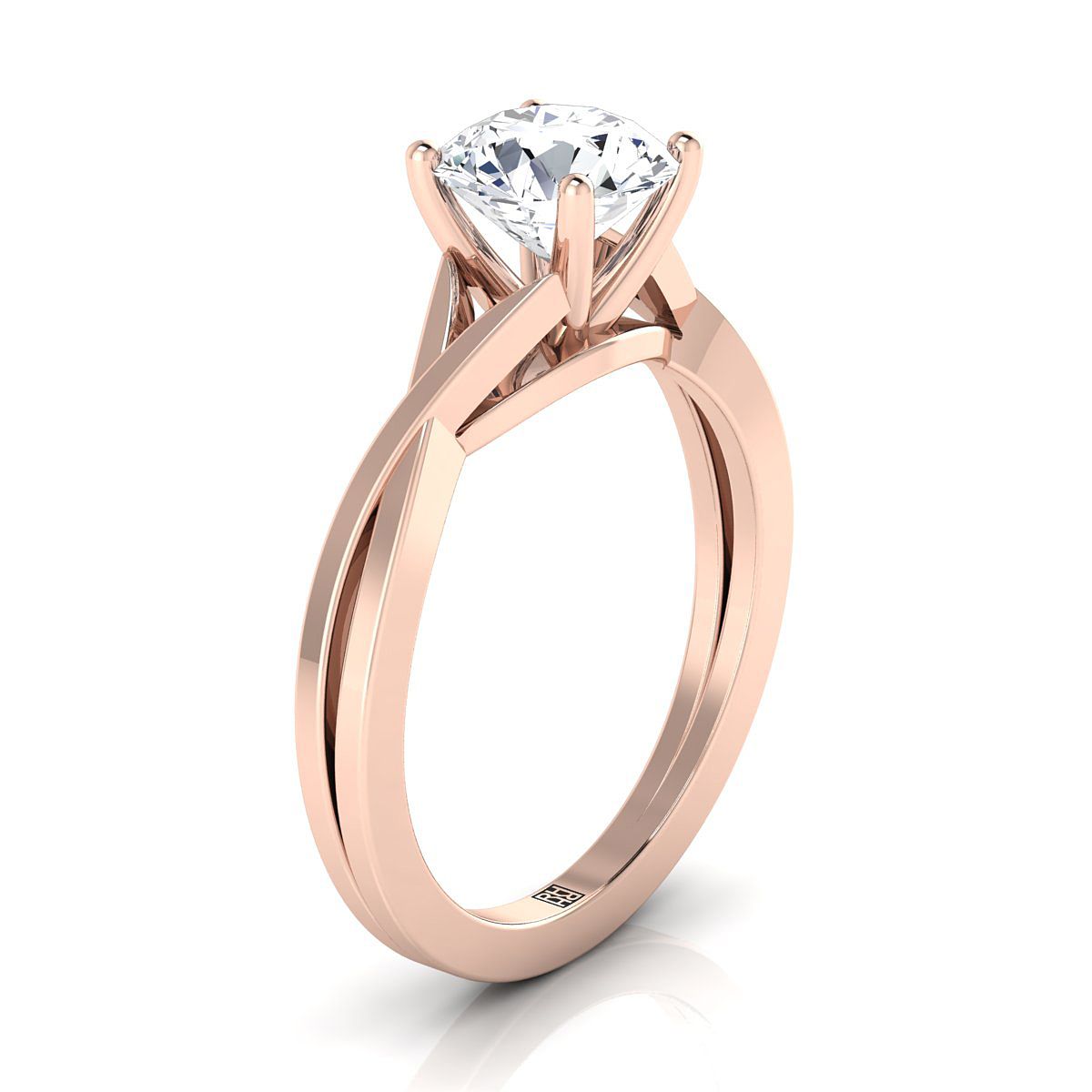 Select Solitaire styling on The Priscilla round engagement ring setting | RockHer