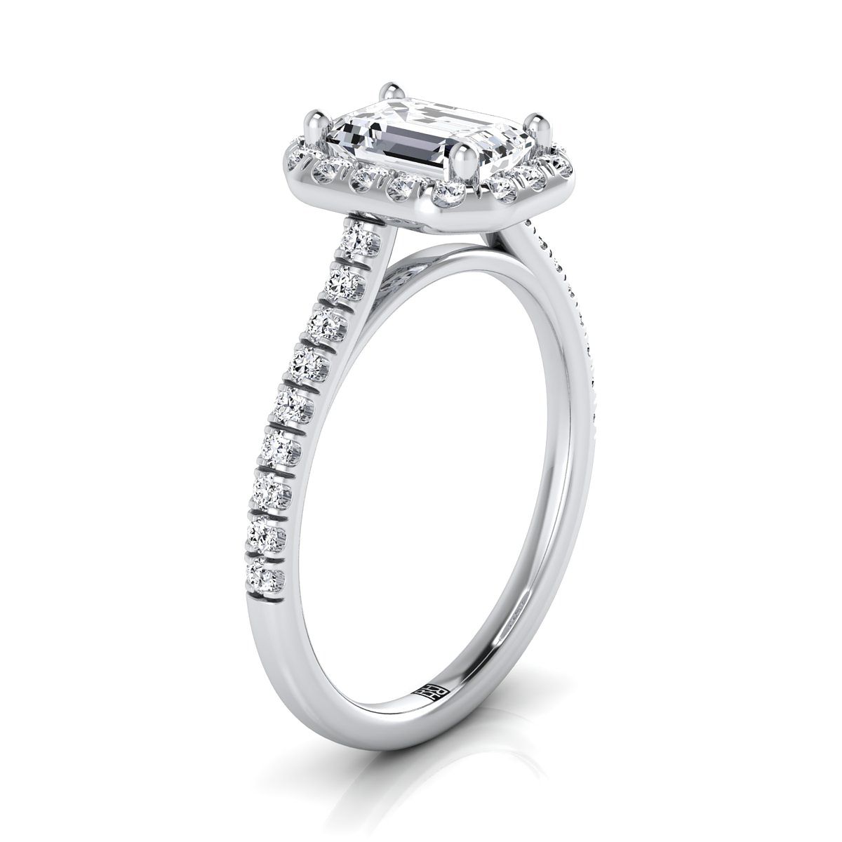 Made to order: The Sade emerald engagement ring setting in 18K White Gold | RockHer