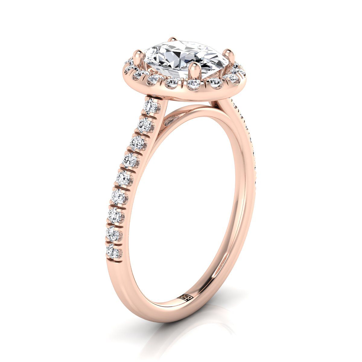 Made to order: The Sade oval engagement ring setting in 14K Rose Gold | RockHer